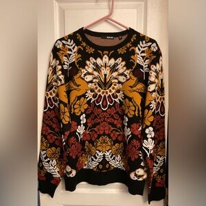 Murano Black and Gold Patterned Sweater